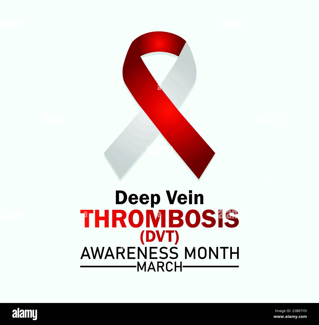 Illustration vectorielle du mois de sensibilisation à la thrombose veineuse profonde (TVP). Mars. Concept de vacances. Modèle pour fond, bannière, carte, affiche avec texte Illustration de Vecteur