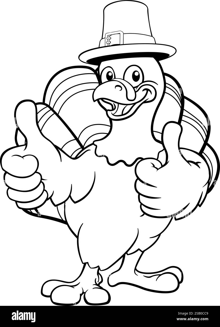 Turquie Thanksgiving Cartoon Bird Christmas Mascot Illustration de Vecteur
