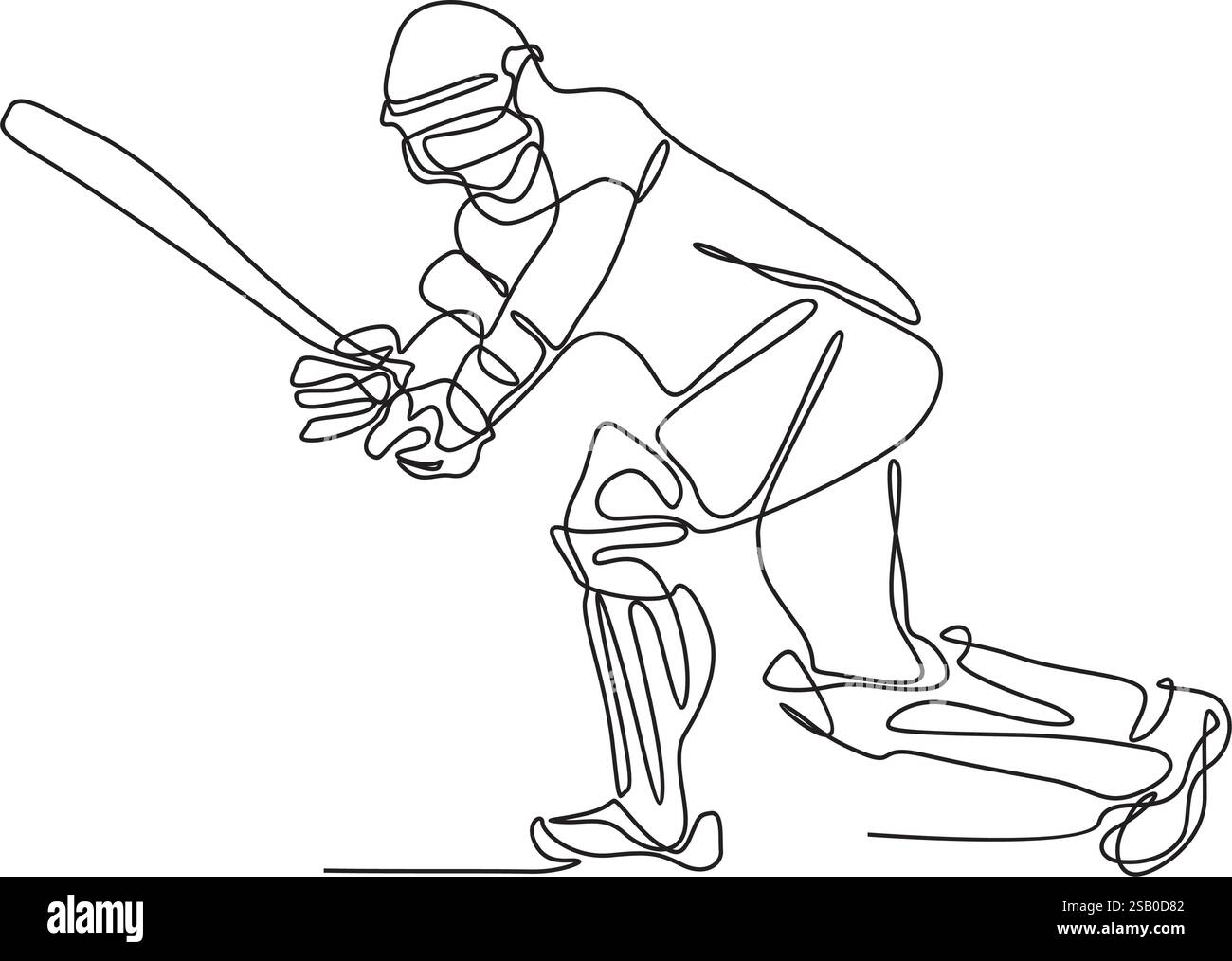 logo d'un joueur de cricket jouant au cricket. concept de style artistique de silhouette de joueur. illustration vectorielle. Illustration de Vecteur