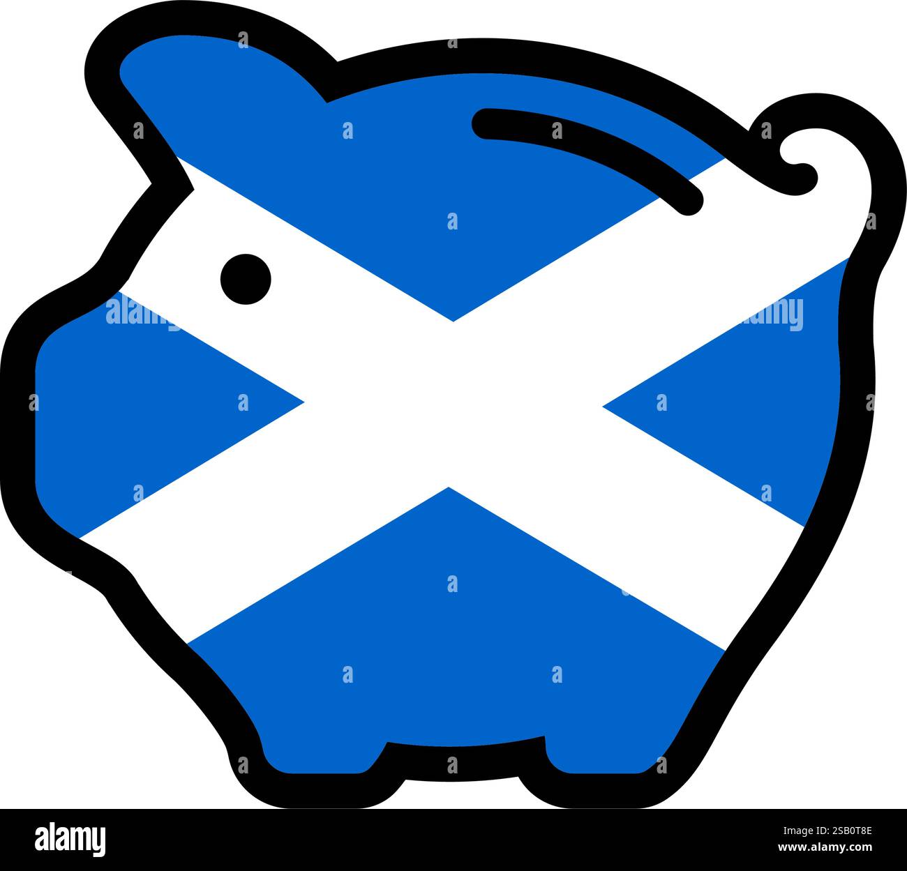 Drapeau d'Écossais, icône de tirelire, symbole vectoriel. Illustration de Vecteur