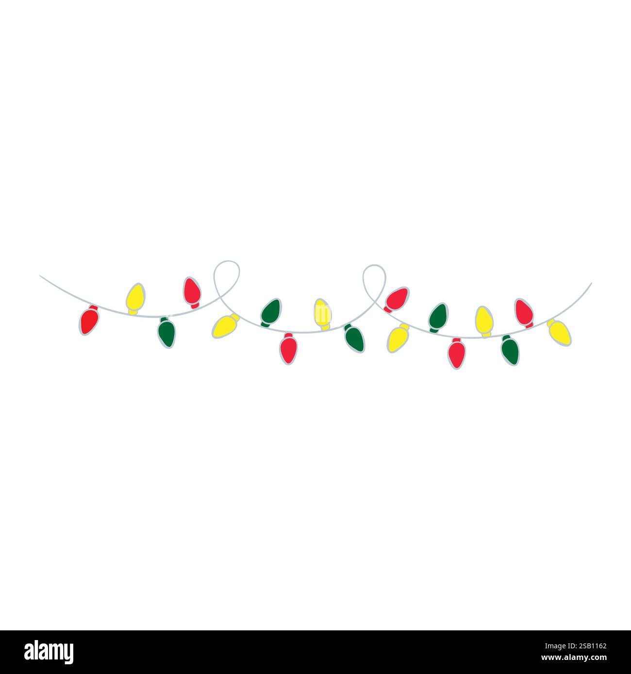 Chaîne de lumières de Noël colorées illustration Illustration de Vecteur