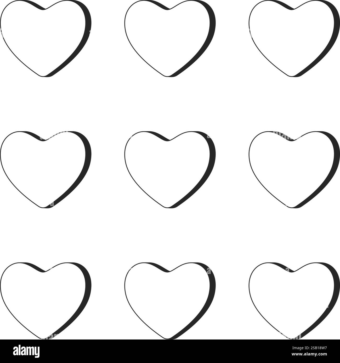 Les cœurs de bonbons ou les bonbons en forme de cœur d'amour répétant le motif de fond dans l'illustration vectorielle Illustration de Vecteur