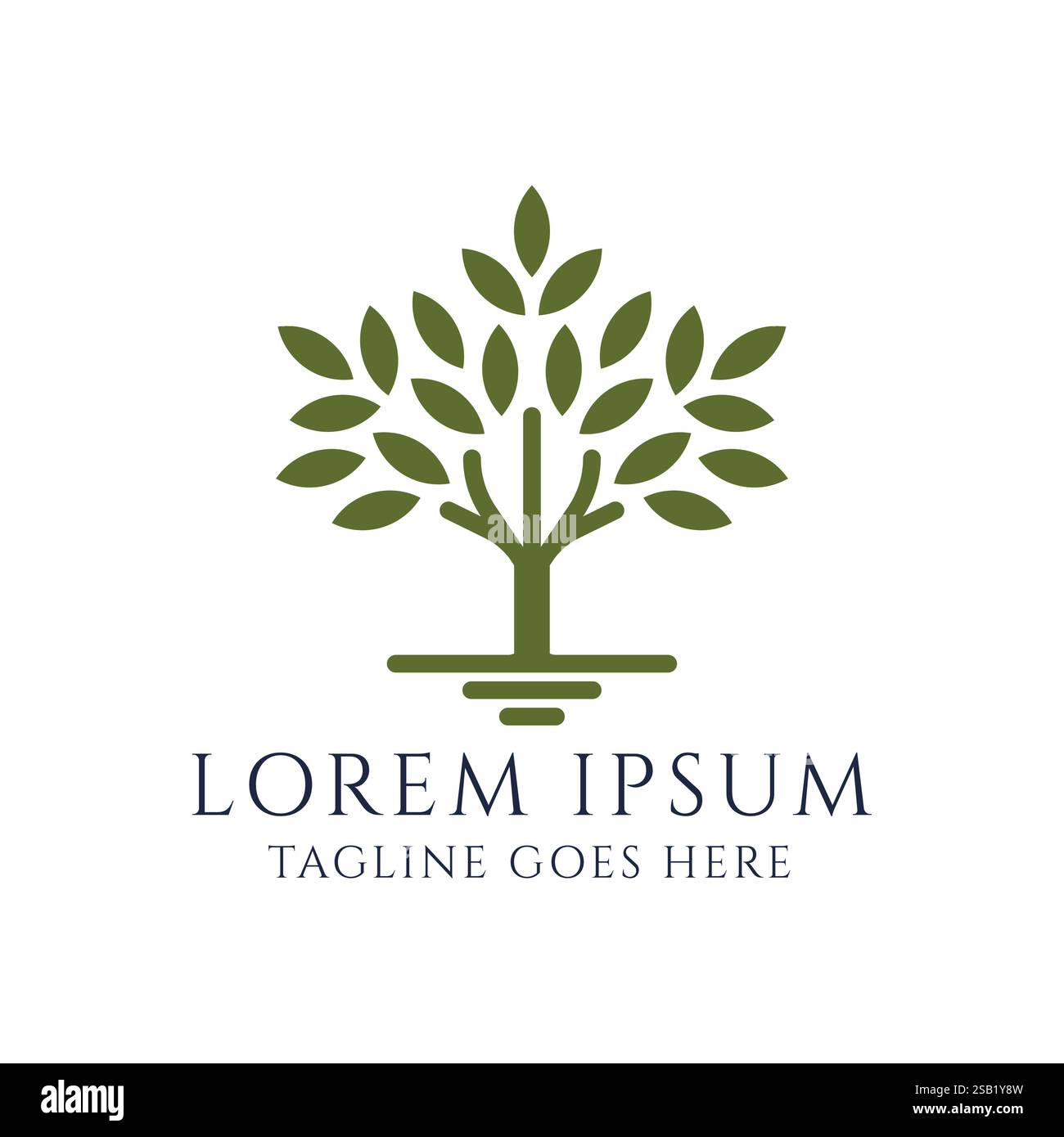Oak Banyan Maple Plant Tree pour l'éducation Fondation caritative ou vecteur de conception de logo de l'environnement Illustration de Vecteur