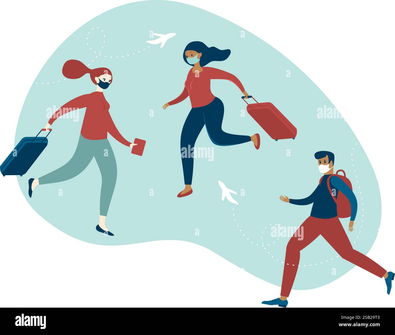 Concept de voyage pendant une pandémie. Résultat du test COVID-19, passeport de santé, certificat d'immunité covid-19, voyage en toute sécurité. Illustration vectorielle plate Illustration de Vecteur Concept de voyage pendant une pandémie. Résultat du test COVID-19, passeport de santé, certificat d'immunité covid-19, voyage en toute sécurité. Illustration vectorielle plate Illustration de Vecteur