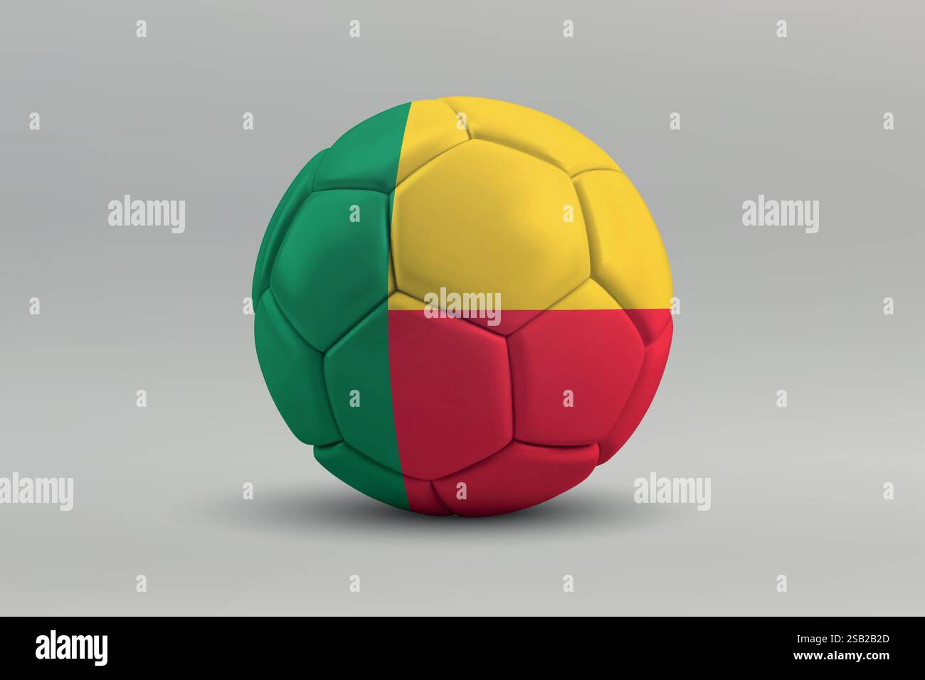 Ballon de football Bénin avec le motif du drapeau national sur un fond gris Illustration de Vecteur Ballon de football Bénin avec le motif du drapeau national sur un fond gris Illustration de Vecteur