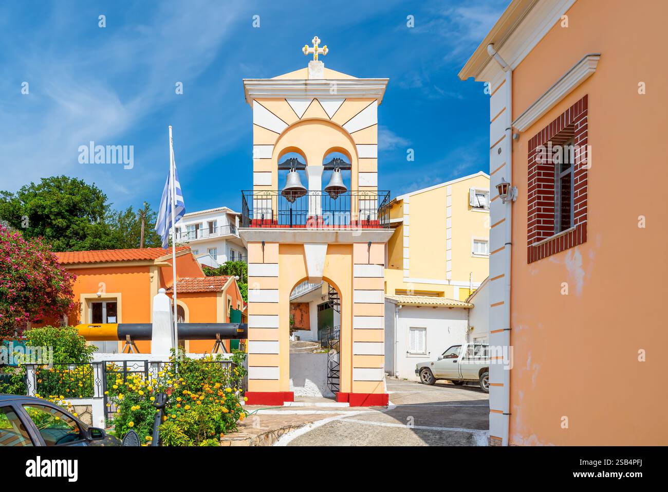 Église d'Agios Georgios Pagon, île de Corfou, Grèce Banque D'Images