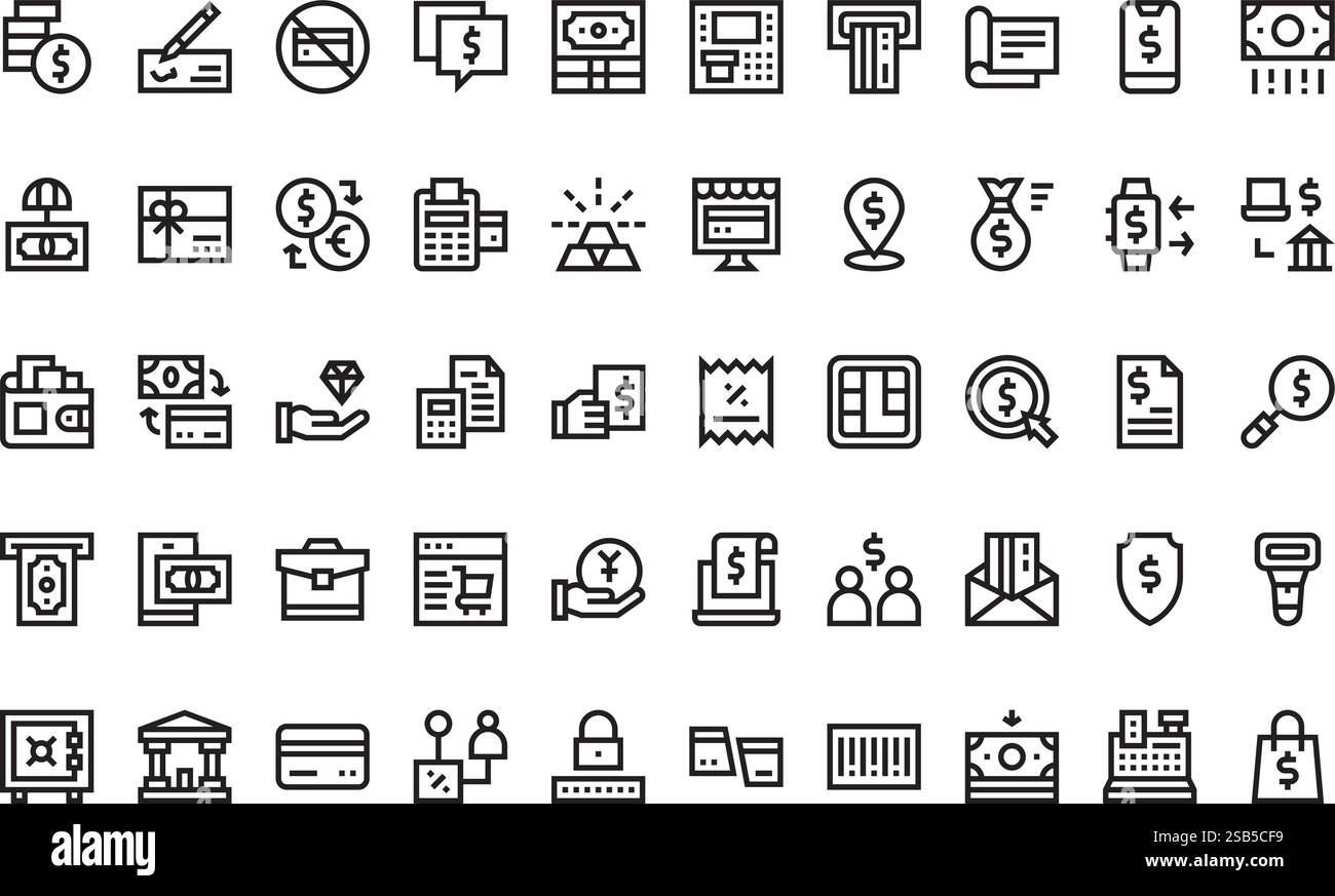 Collection d'icônes vectorielles de haute qualité avec contour modifiable. Idéal pour les projets professionnels et créatifs Illustration de Vecteur