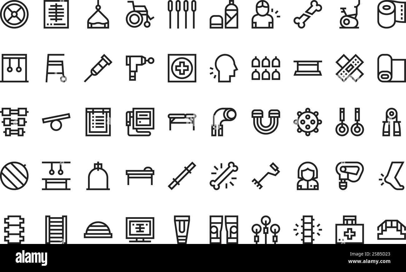 Collection d'icônes vectorielles de haute qualité avec contour modifiable. Idéal pour les projets professionnels et créatifs Illustration de Vecteur