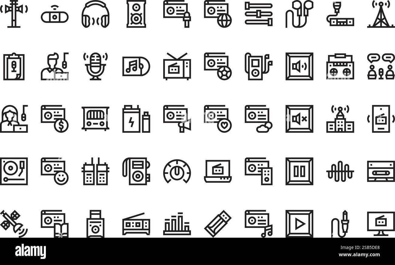 Collection d'icônes vectorielles de haute qualité avec contour modifiable. Idéal pour les projets professionnels et créatifs Illustration de Vecteur