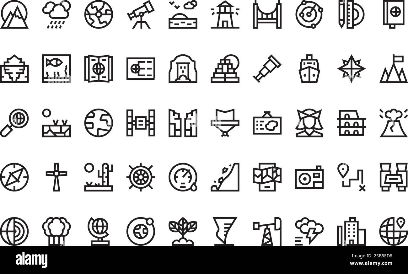 Collection d'icônes vectorielles de haute qualité avec contour modifiable. Idéal pour les projets professionnels et créatifs Illustration de Vecteur