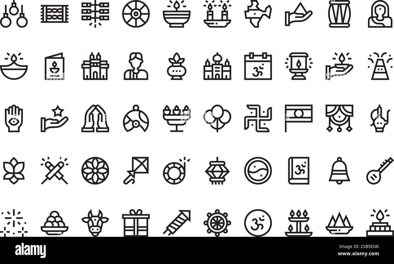 Collection d'icônes vectorielles de haute qualité avec contour modifiable. Idéal pour les projets professionnels et créatifs Illustration de Vecteur