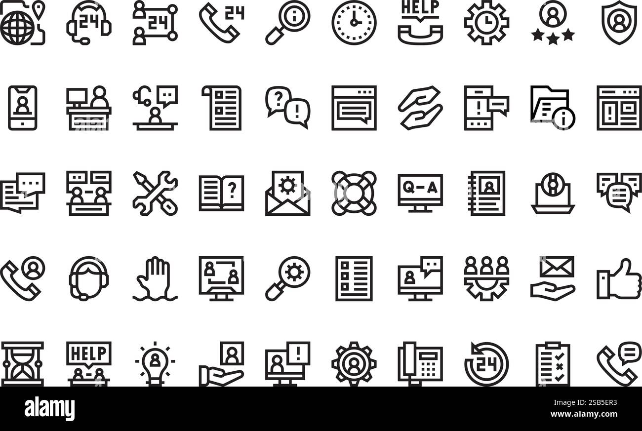 Collection d'icônes vectorielles de haute qualité avec contour modifiable. Idéal pour les projets professionnels et créatifs Illustration de Vecteur