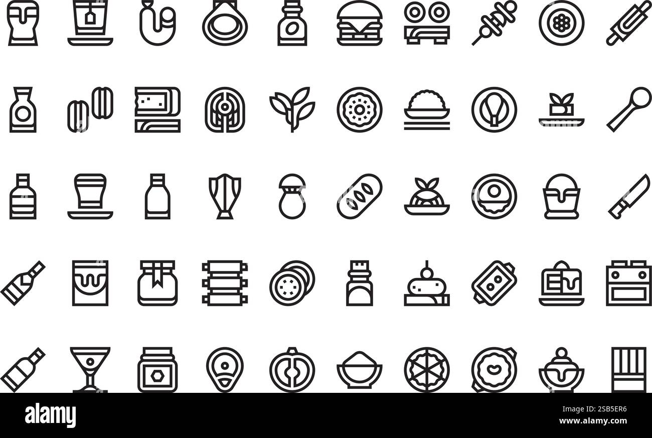 Collection d'icônes vectorielles de haute qualité avec contour modifiable. Idéal pour les projets professionnels et créatifs Illustration de Vecteur