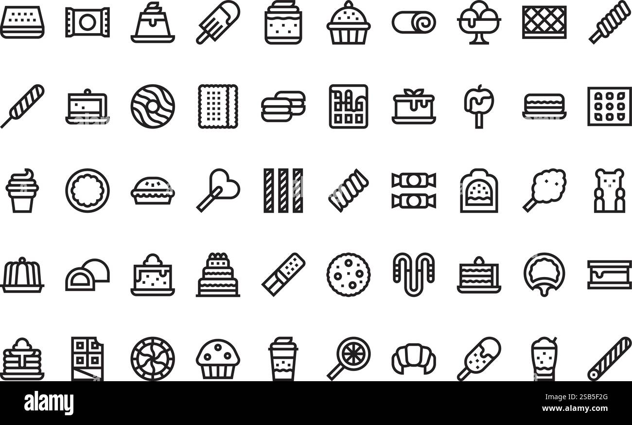 Collection d'icônes vectorielles de haute qualité avec contour modifiable. Idéal pour les projets professionnels et créatifs Illustration de Vecteur