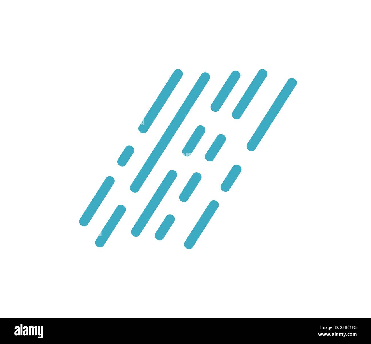 Une série de lignes diagonales bleues crée une sensation de mouvement et d'énergie. Le design met l'accent sur le rythme et le flux, adapté à la communication visuelle moderne Illustration de Vecteur