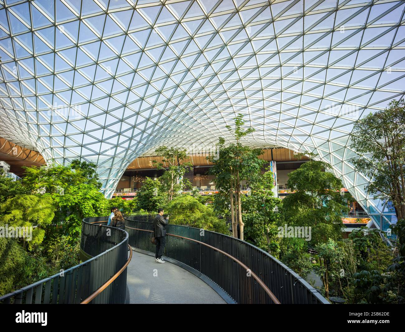 Qatar Hamad International Airport Interior The Orchard, Tropical Indoor Garden Interior Banque D'Images
