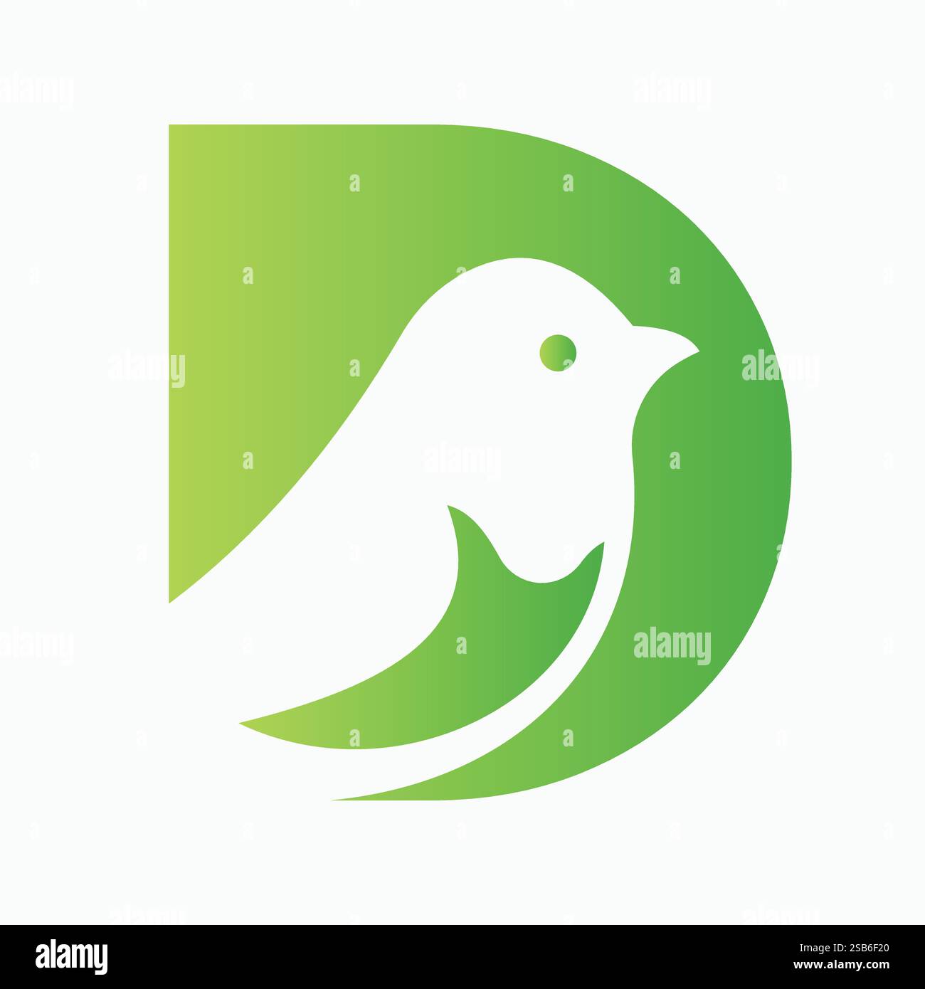 Lettre initiale d Dove logo concept pour Freedom Symbol Vector Template Illustration de Vecteur
