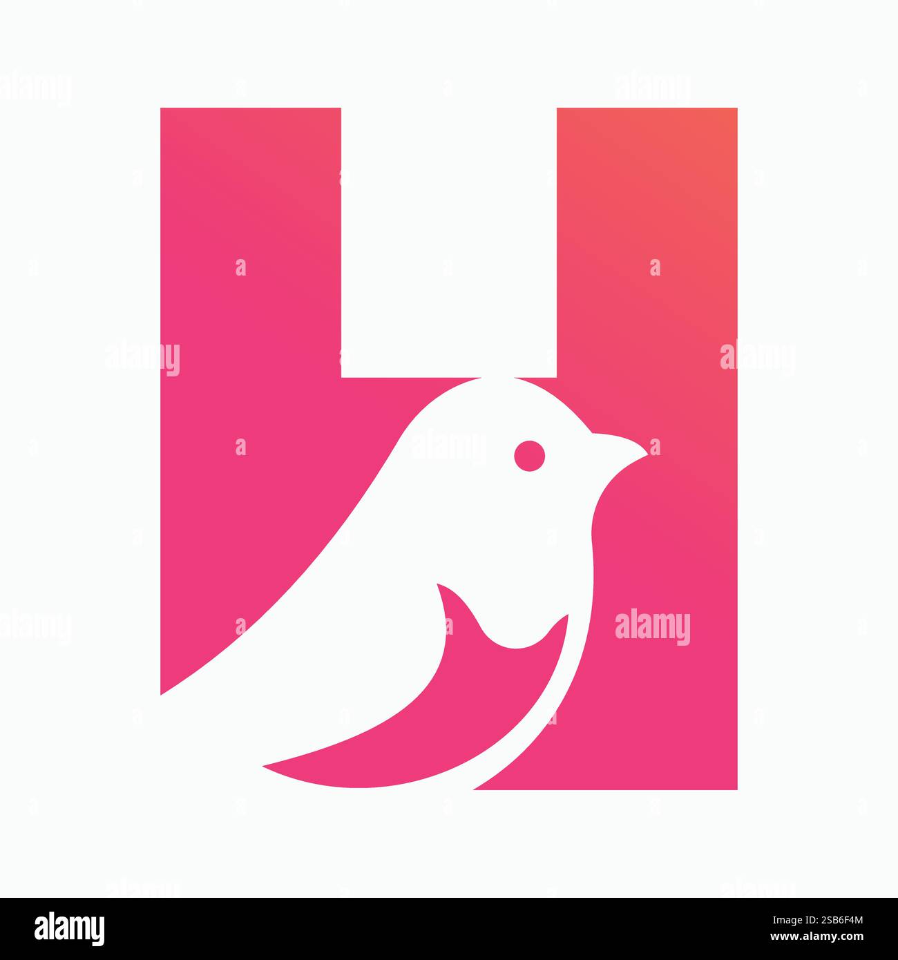 Lettre initiale H Dove logo concept pour Freedom Symbol Vector Template Illustration de Vecteur