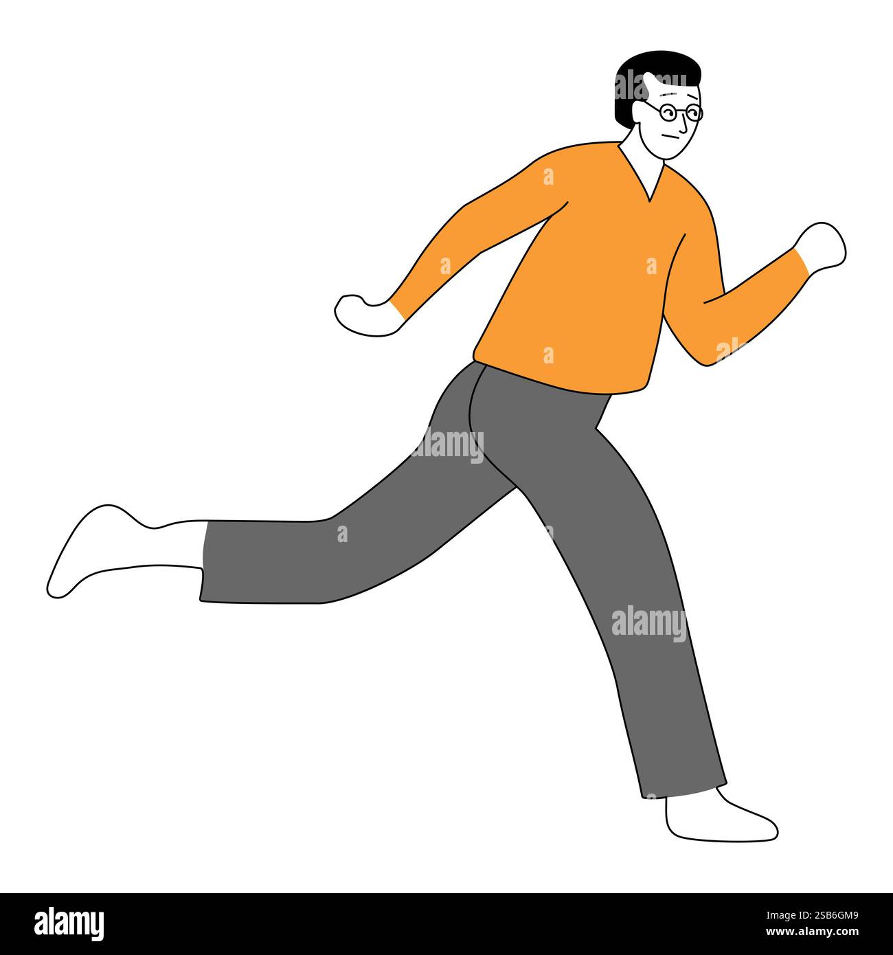 Icône de vecteur homme en cours d'exécution. Le style d'illustration est un symbole noir iconique plat sur un fond transparent. Illustration vectorielle Illustration de Vecteur