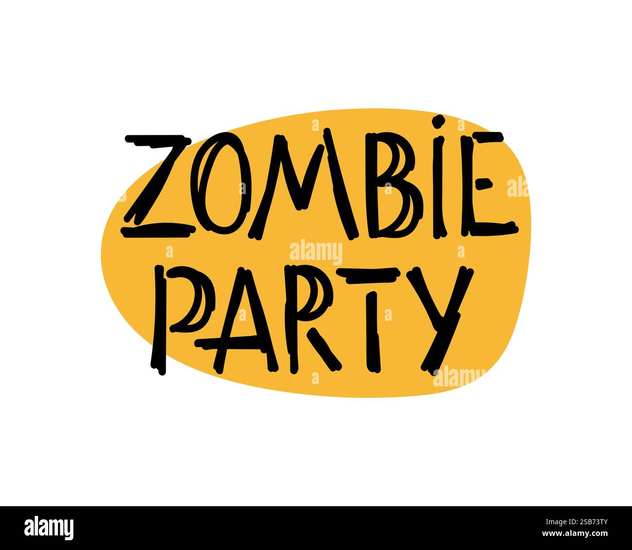Illustration vectorielle d'Halloween partie Zombic. Happy halloween citation lettrage illustration. Illustration vectorielle Illustration de Vecteur