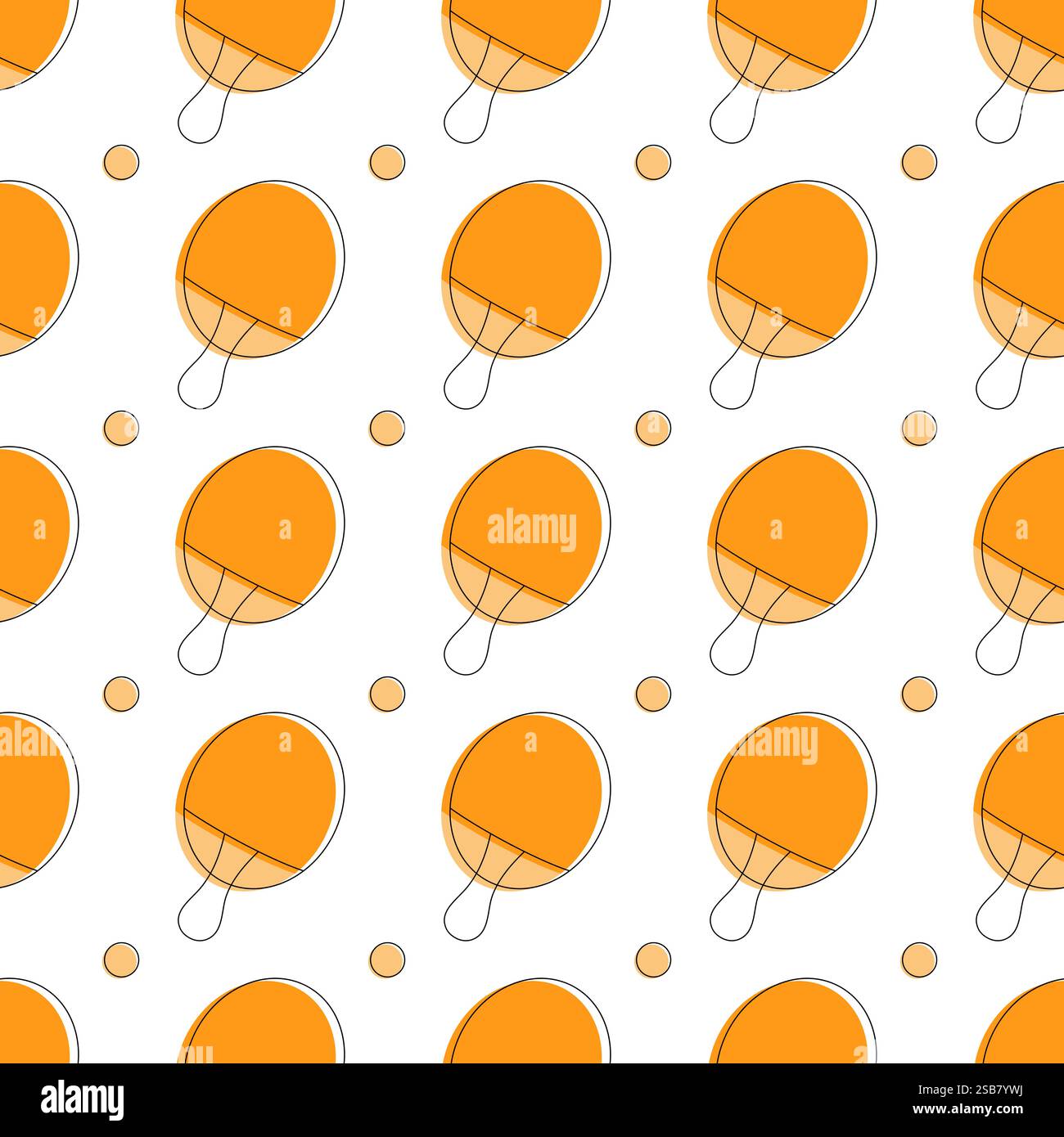 Motif vectoriel sans couture de tennis de table de ping-pong noir plat icône de sport isolée sur fond blanc. Illustration de Vecteur