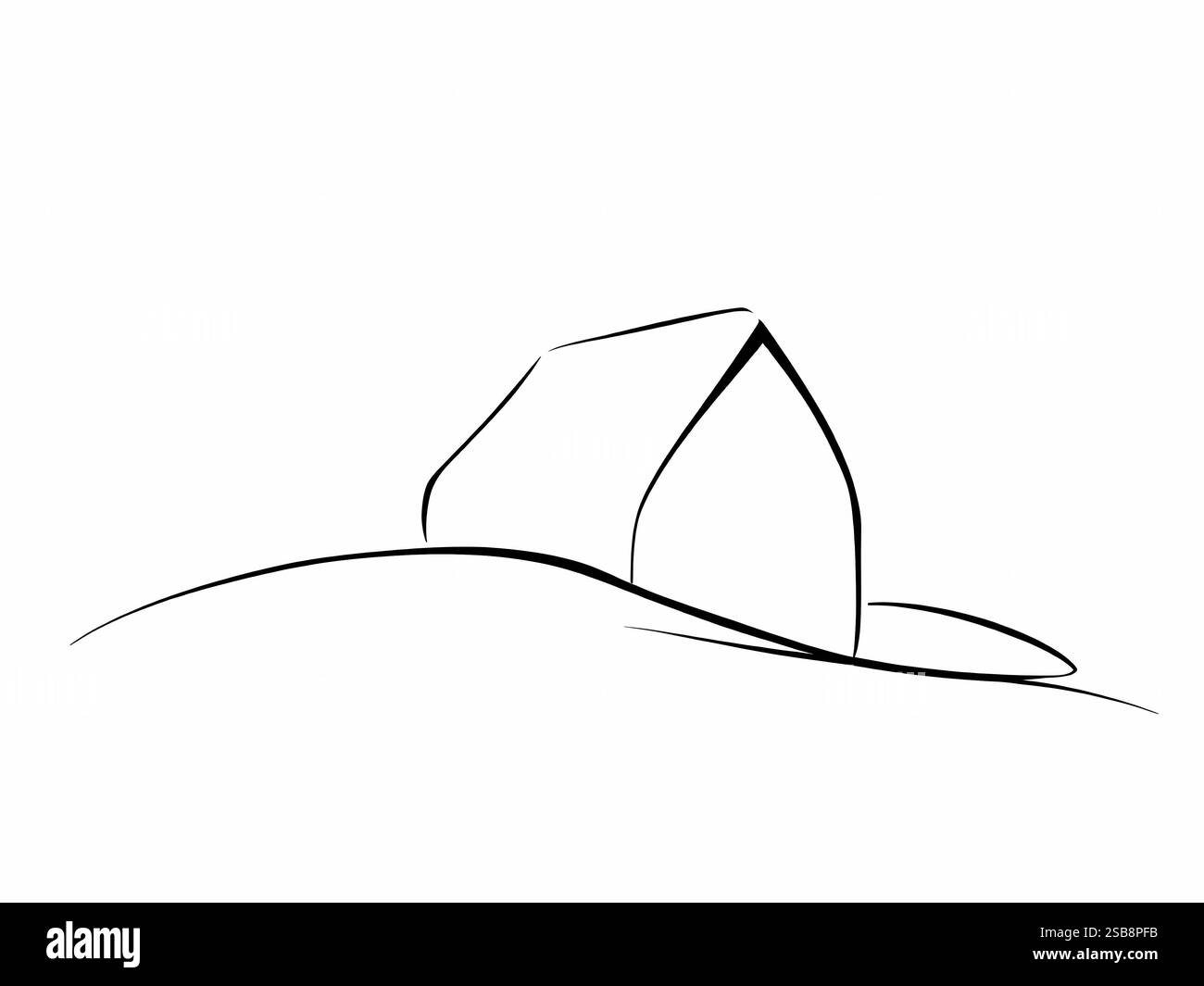 Style abstrait minimaliste d'un chapeau Banque D'Images