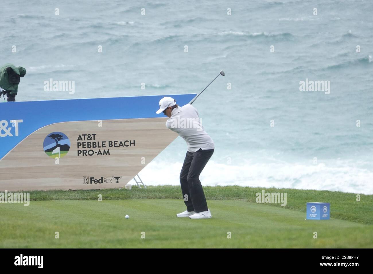Pebble Beach, États-Unis. 1er février 2025. Pebble Beach, Californie, États-Unis - 1er février 2025 Rickie Fowler a fait ses débuts le 11 au cours de la troisième journée du terrain de golf AT&T Pebble Beach Pro-Am (PGA Tour signature golf event), Californie, États-Unis crédit : Motofoto/Alamy Live News Banque D'Images