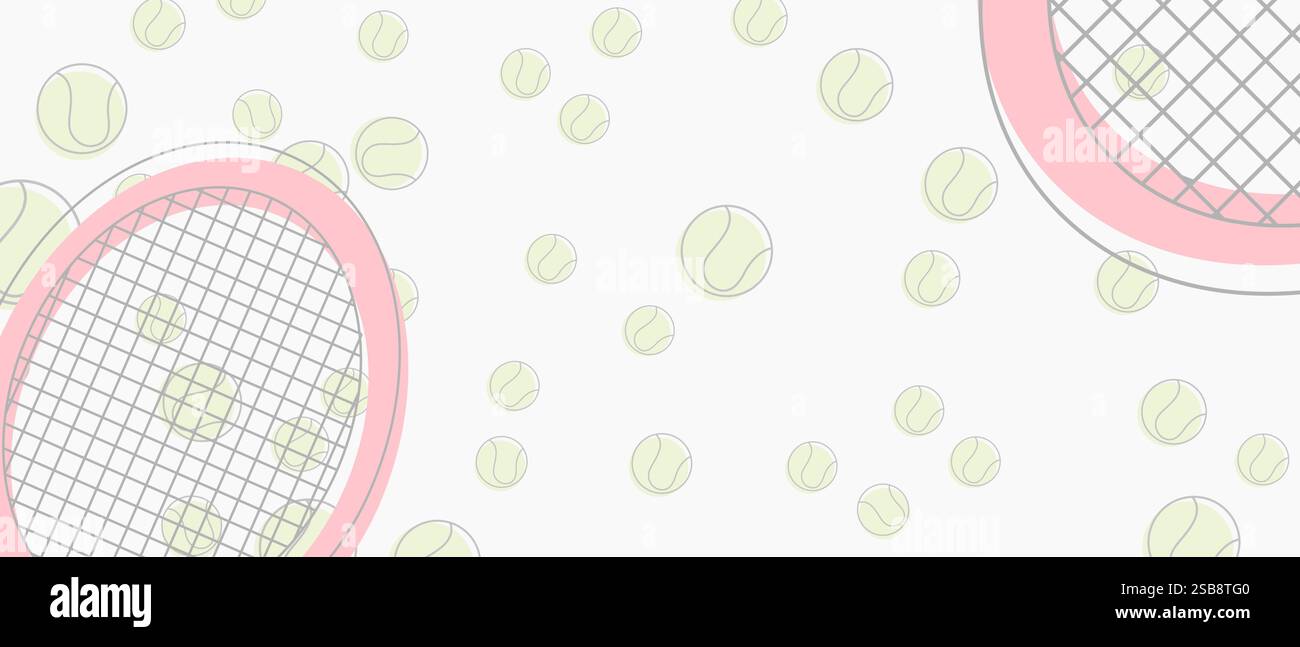 Motif sans coutures avec icônes du tennis dans un style plat. Illustration de Vecteur