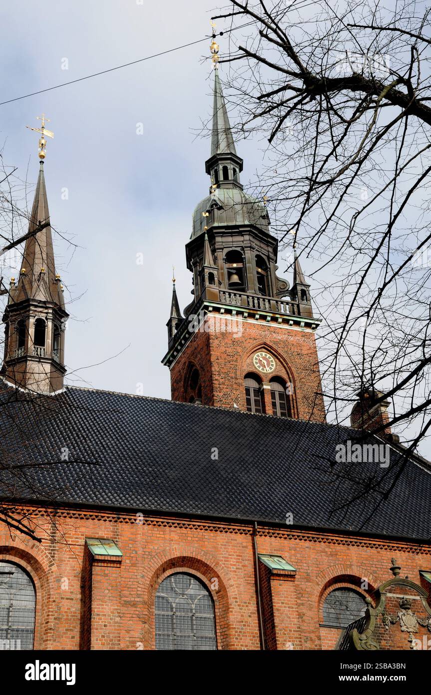 Copenhague/Danemark 21..Mars.2018_ Hellugaands kirke ou église holySpirit sur le streget dans la capitale danoise. (Photo.Francis Joseph Dean / Deanimages. Banque D'Images