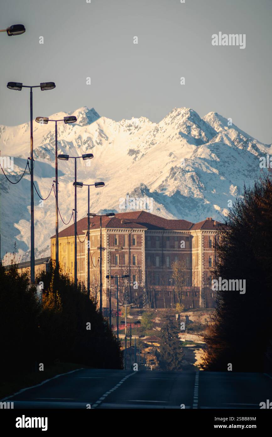 Le château de Rivoli, Nerby Torino, abrite un grand musée d'art contemporain. Banque D'Images