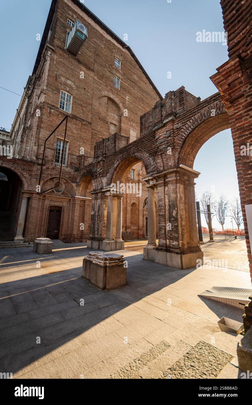 Le château de Rivoli, Nerby Torino, abrite un grand musée d'art contemporain. Banque D'Images