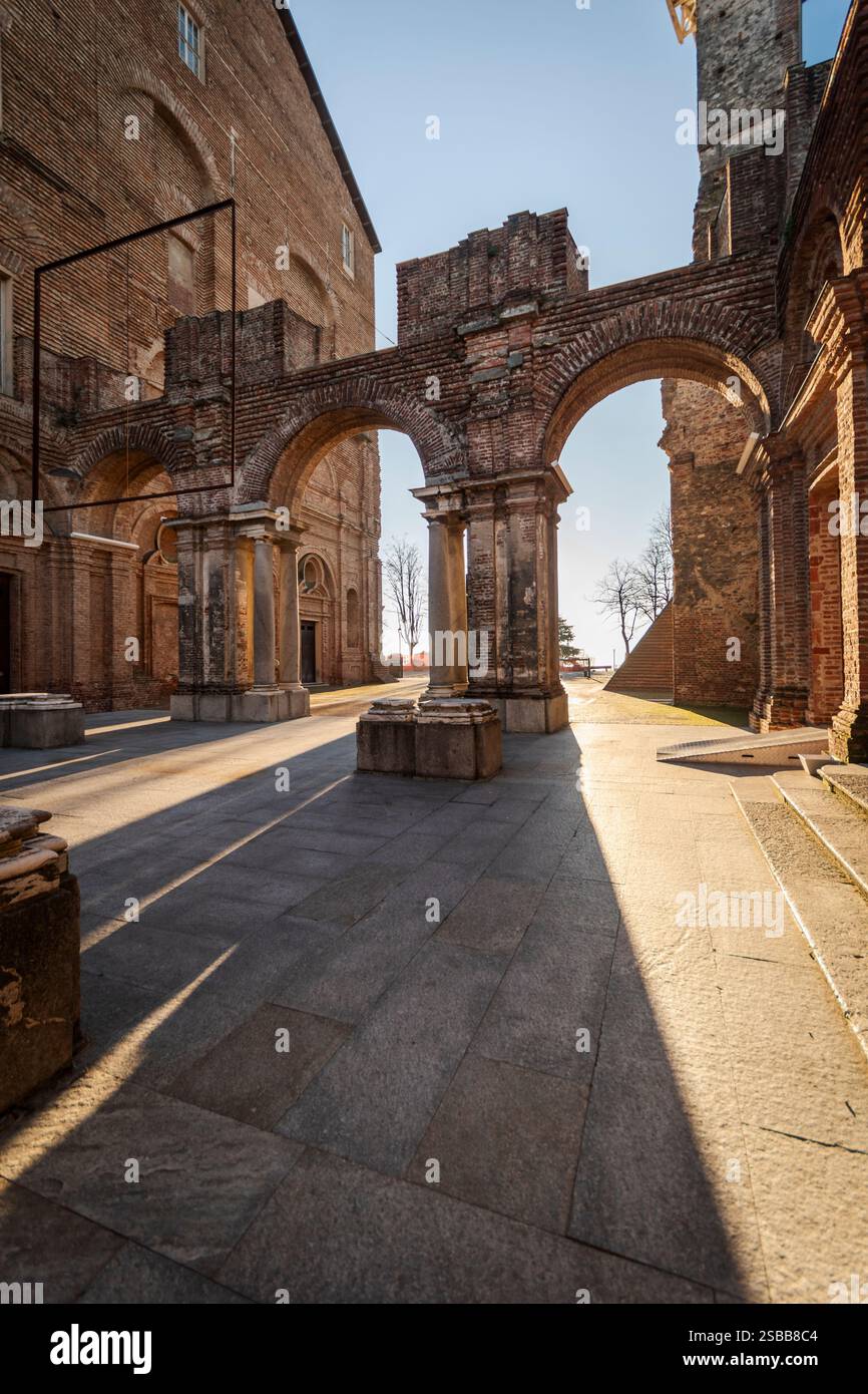 Le château de Rivoli, Nerby Torino, abrite un grand musée d'art contemporain. Banque D'Images