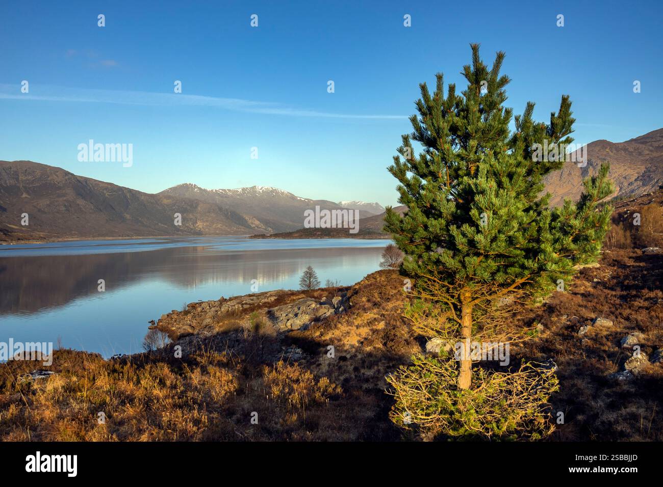 Le Loch Cluanie est un loch situé dans les Highlands du Nord-Ouest de l'Écosse, à l'extrémité sud-est de Glen Shiel. Banque D'Images