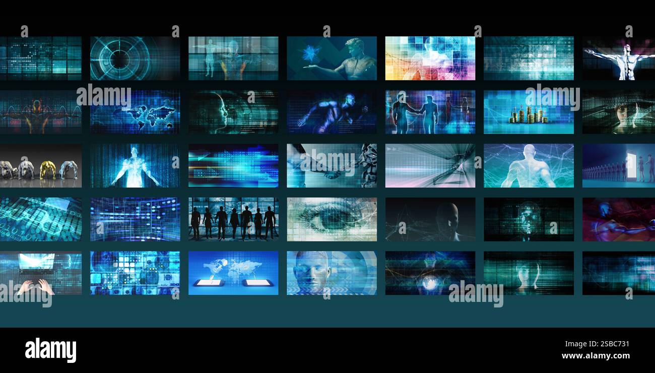 Outils de marketing pour la publicité en ligne Campagne d'Art Banque D'Images