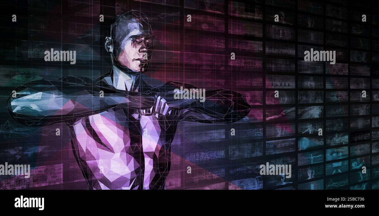 Les tendances technologiques dans le secteur des entreprises de haute technologie numérique Banque D'Images