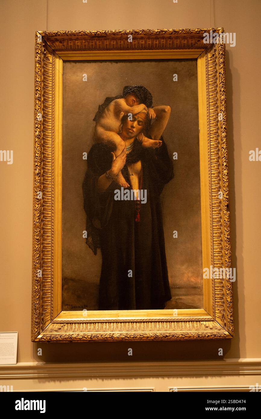 Une paysanne égyptienne et son enfant, Léon Bonnat French, 1869-70. Metropolitan Museum of Art, European Galleries, New York. Banque D'Images