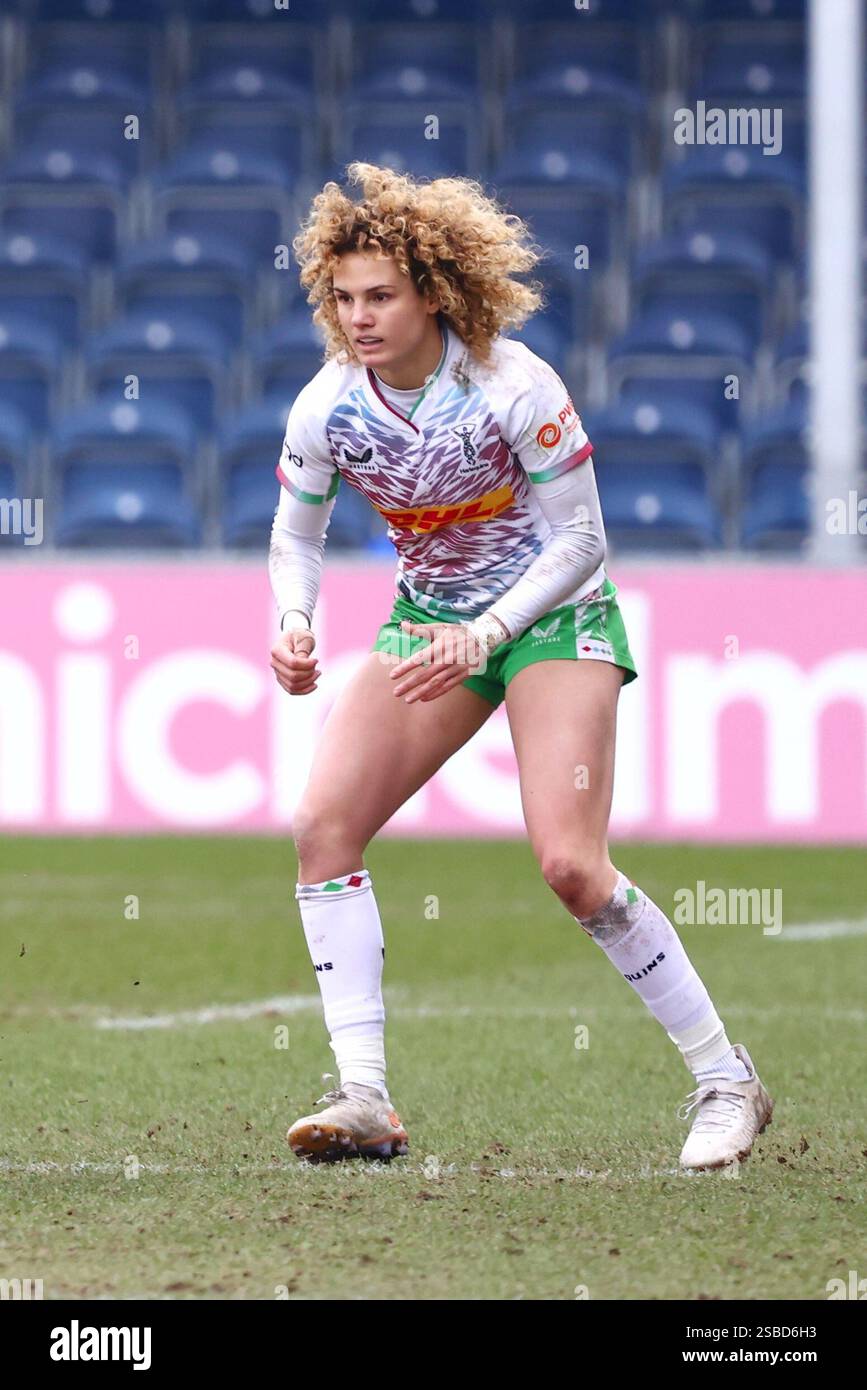 Exeter, Devon, Royaume-Uni. 2 février 2025. PWR Professional Women's Rugby Exeter Chiefs contre Harlequins à Sandy Park, Exeter, Devon. Sur la photo : Ellie Kildunne. Crédit : Nidpor/Alamy Live News Banque D'Images