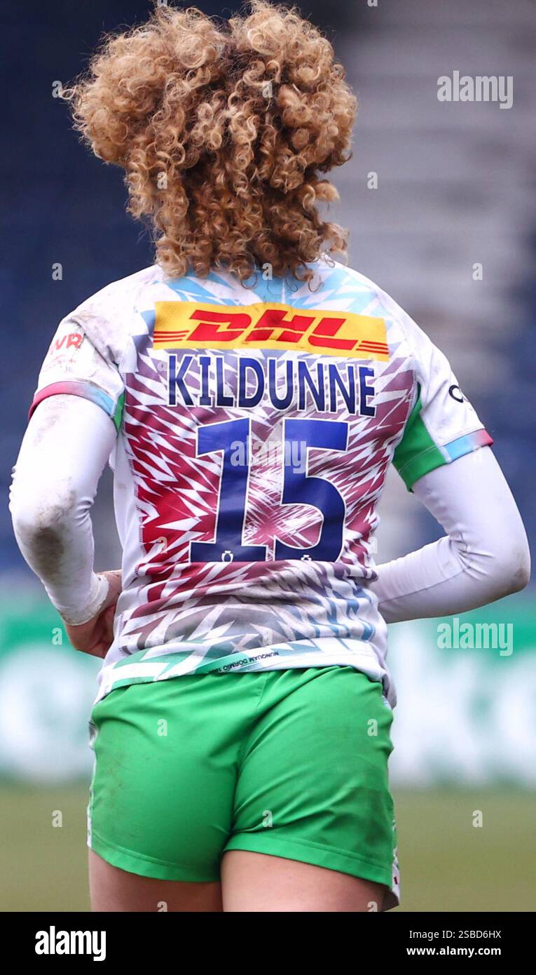 Exeter, Devon, Royaume-Uni. 2 février 2025. PWR Professional Women's Rugby Exeter Chiefs contre Harlequins à Sandy Park, Exeter, Devon. Sur la photo : Ellie Kildunne. Crédit : Nidpor/Alamy Live News Banque D'Images