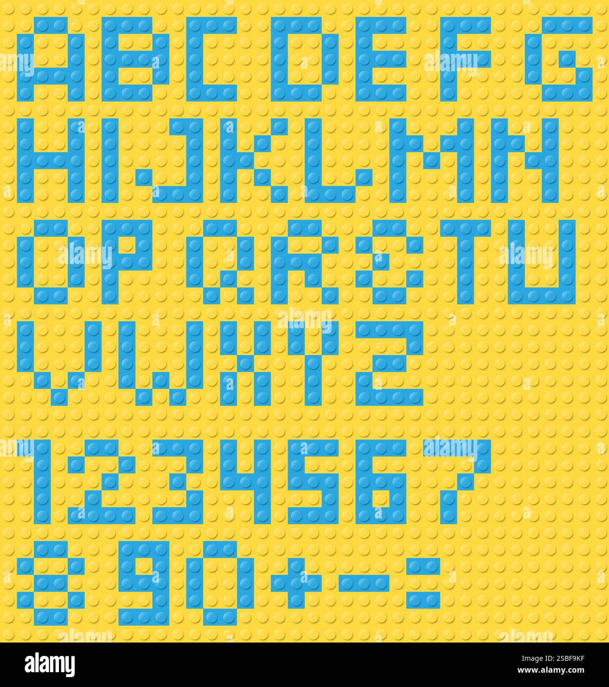 Une collection colorée de lettres et de chiffres disposés de manière créative pour des utilisations éducatives ou décoratives Illustration de Vecteur