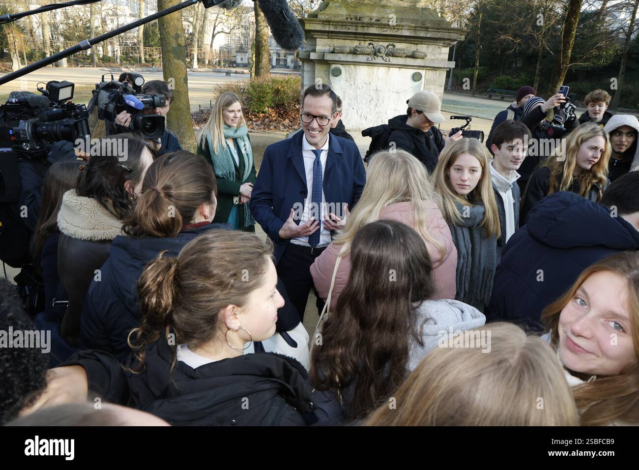 Bruxelles, Belgique. 03rd Feb, 2025. Rob Beenders, ministre de la protection des consommateurs, de la fraude sociale et de l'égalité des chances, photographié après la cérémonie de serment au Palais Royal, à Bruxelles. Les négociateurs des cinq partis qui composent la coalition de l'Arizona - la N-va, MR, engagés, Vooruit et CD&V - sont parvenus à un accord gouvernemental vendredi soir. BELGA PHOTO NICOLAS MAETERLINCK crédit : Belga News Agency/Alamy Live News Banque D'Images