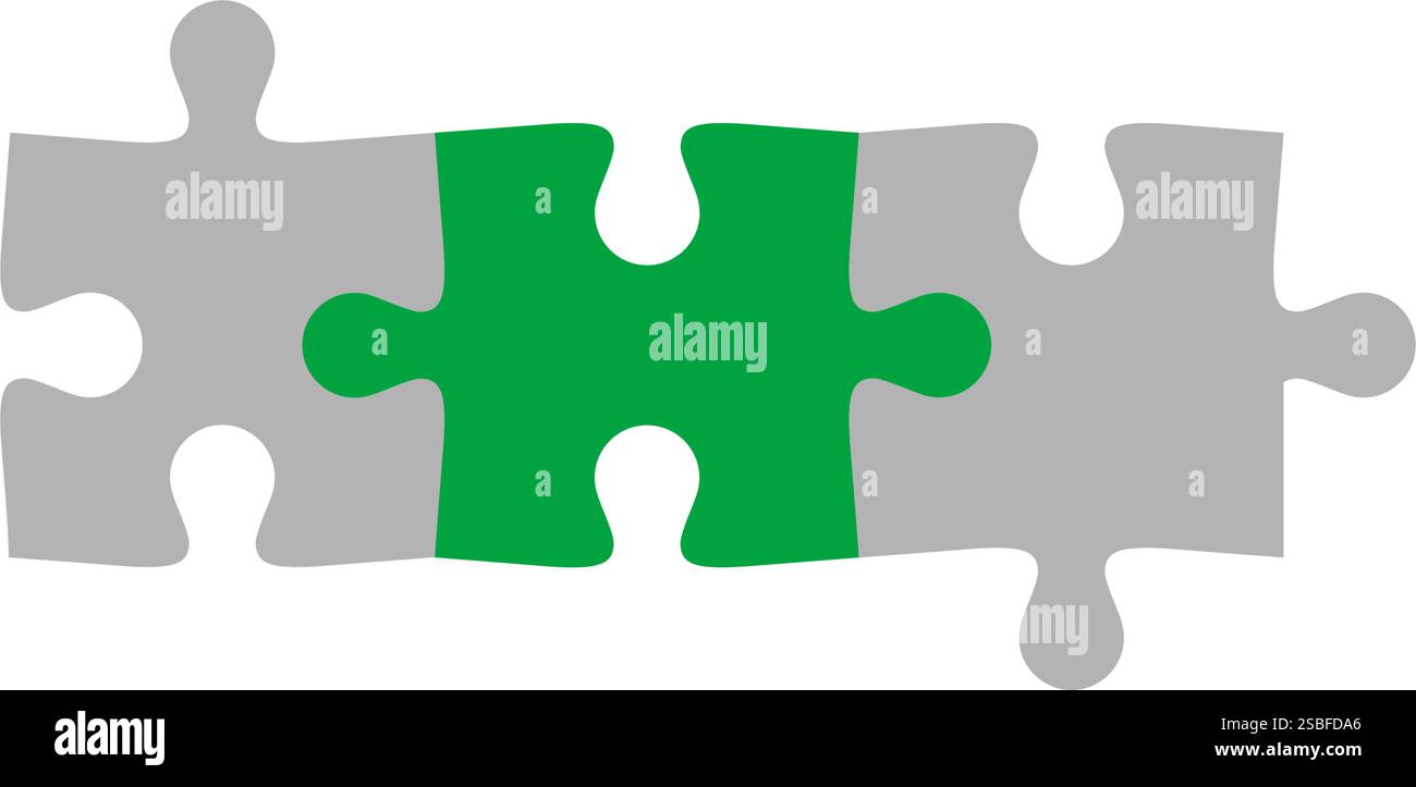 Pièces de puzzle réunies : concept de travail d'équipe et de collaboration Illustration de Vecteur
