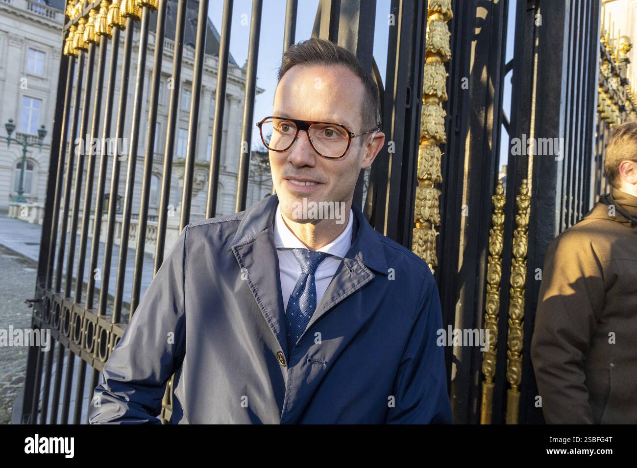 Bruxelles, Belgique. 03rd Feb, 2025. Rob Beenders, ministre de la protection des consommateurs, de la fraude sociale et de l'égalité des chances, photo prise après la cérémonie de serment au Palais Royal, lundi 03 février 2025, à Bruxelles. Les négociateurs des cinq partis qui composent la coalition de l'Arizona - la N-va, MR, engagés, Vooruit et CD&V - sont parvenus à un accord gouvernemental vendredi soir. BELGA PHOTO NICOLAS MAETERLINCK crédit : Belga News Agency/Alamy Live News Banque D'Images