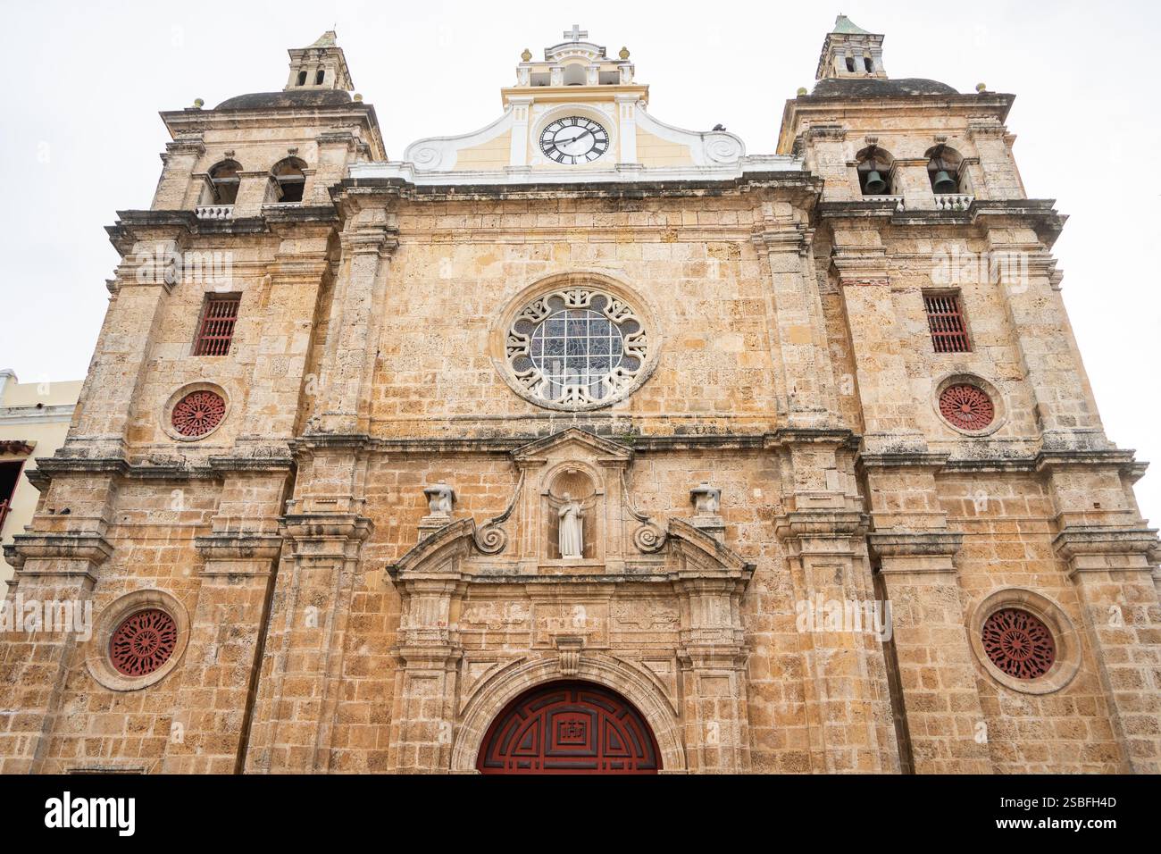 La magnifique cathédrale de Cartagena de Indias, Colombie (cathédrale Sainte Catherine d'Alexandrie). Banque D'Images