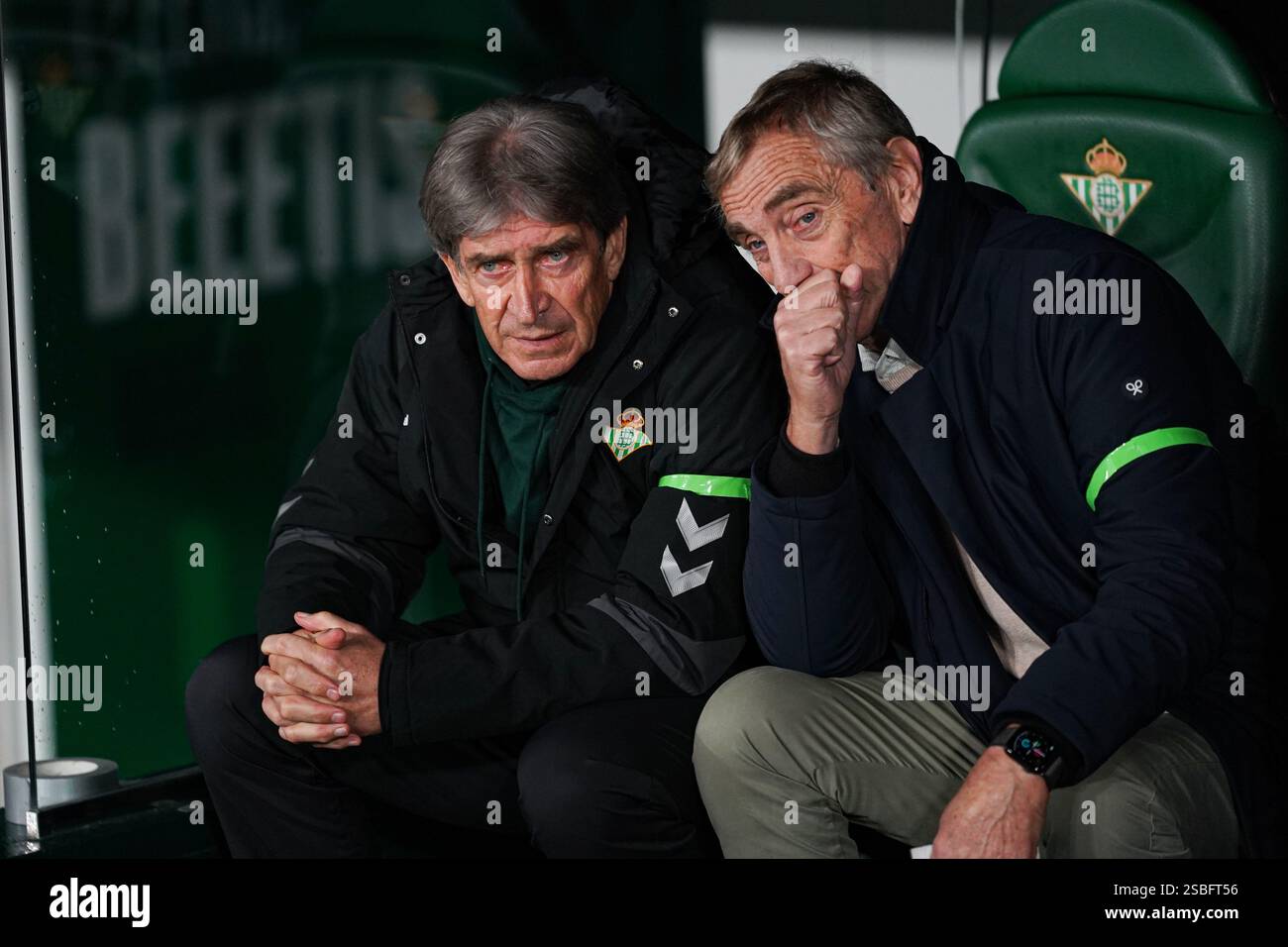 Manuel Pellegrini (Real Betis) lors du match de LaLiga entre Real Betis et Athletic Club, à Benito Villamarin le 2 février 2025 à Séville, Espagne Banque D'Images