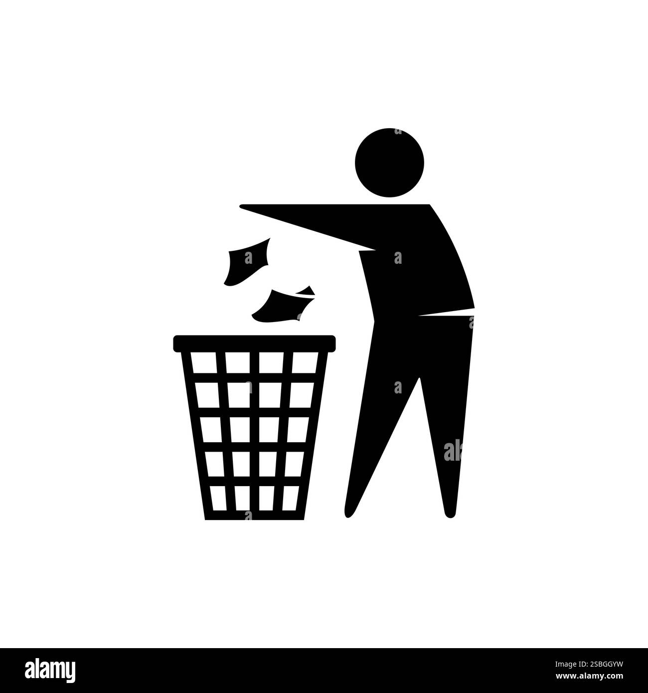 Icône de la corbeille. Illustration vectorielle de l'icône de la corbeille Illustration de Vecteur