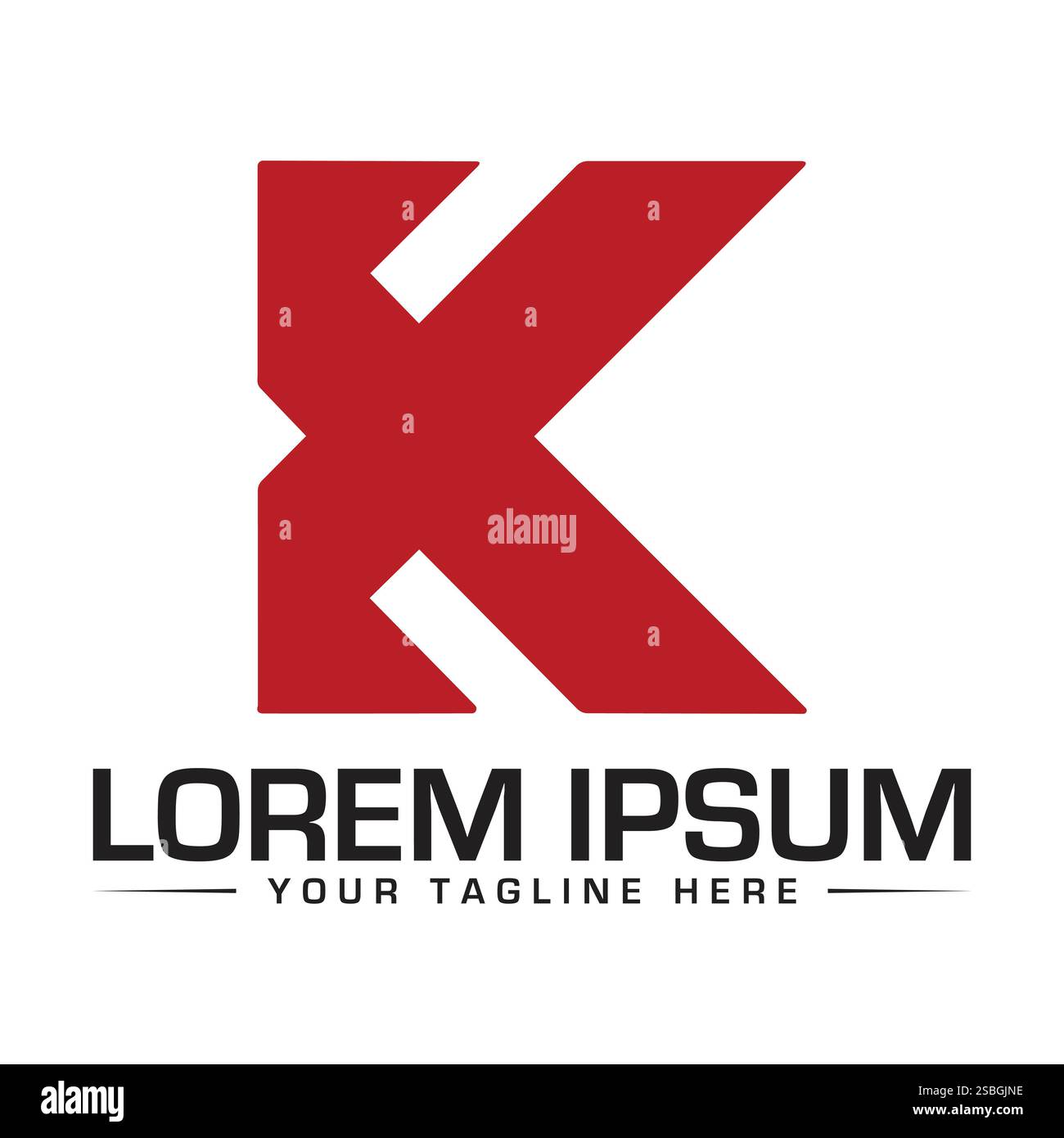 Design de logo de lettre K, design de logo K unique Illustration de Vecteur