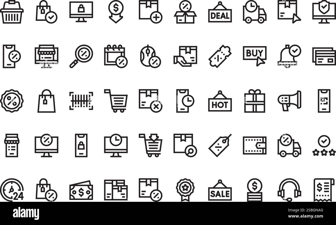 Collection d'icônes vectorielles de haute qualité avec contour modifiable. Idéal pour les projets professionnels et créatifs Illustration de Vecteur