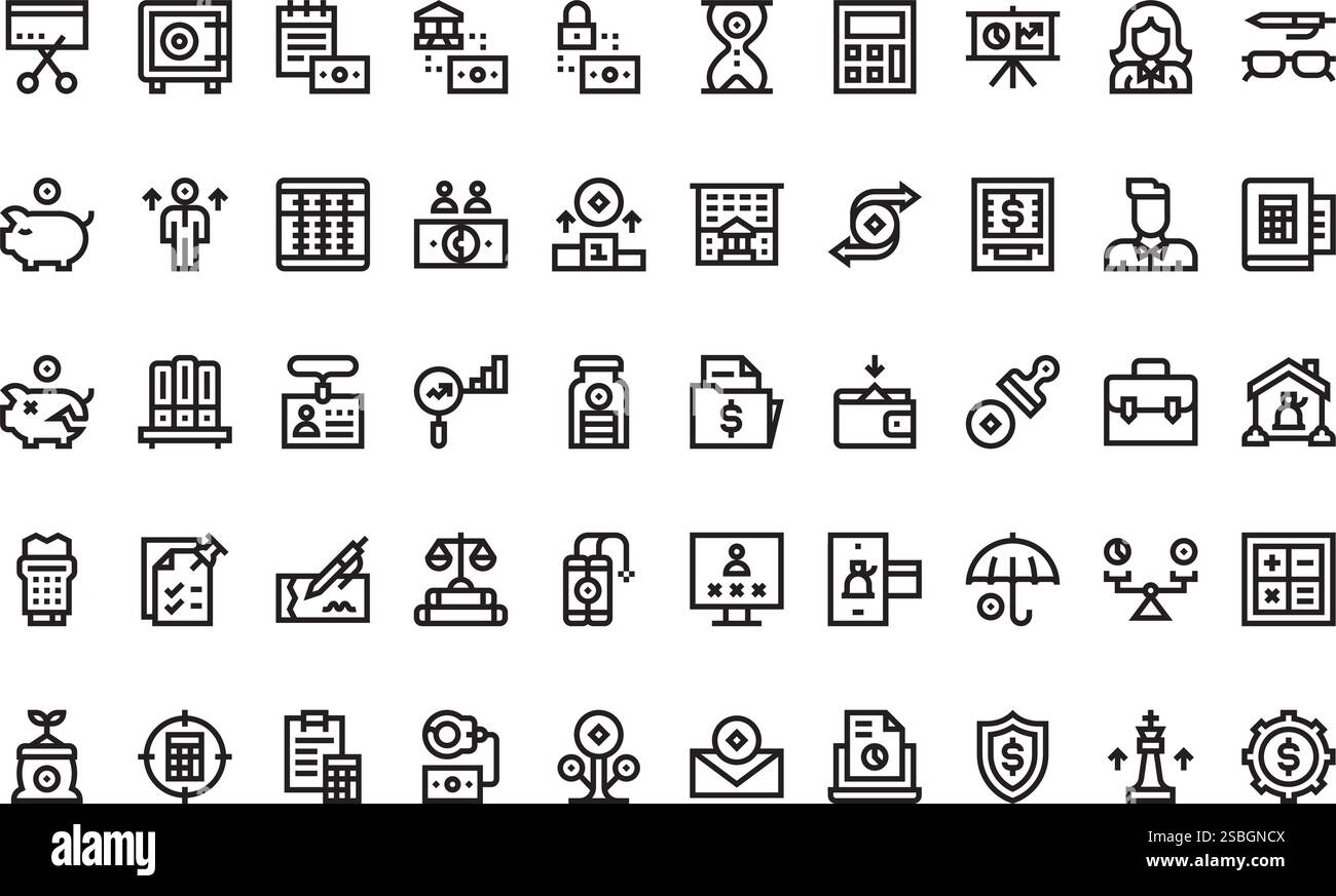 Collection d'icônes vectorielles de haute qualité avec contour modifiable. Idéal pour les projets professionnels et créatifs Illustration de Vecteur