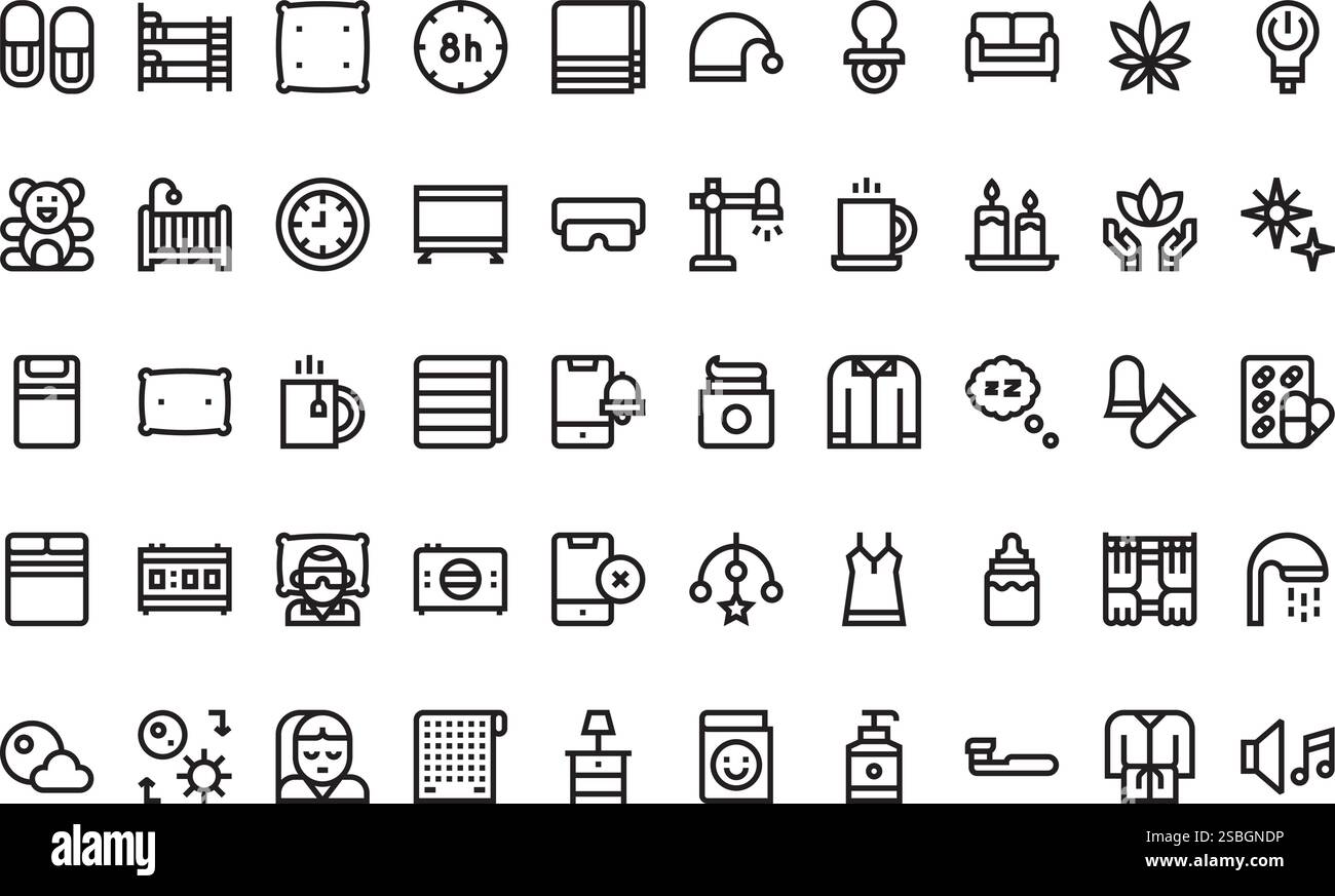 Collection d'icônes vectorielles de haute qualité avec contour modifiable. Idéal pour les projets professionnels et créatifs Illustration de Vecteur