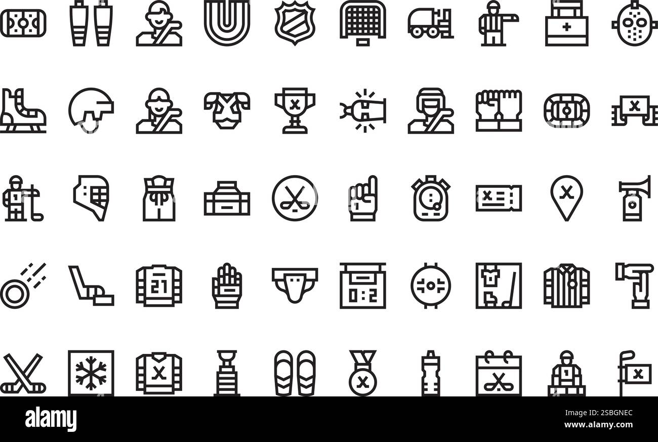 Collection d'icônes vectorielles de haute qualité avec contour modifiable. Idéal pour les projets professionnels et créatifs Illustration de Vecteur